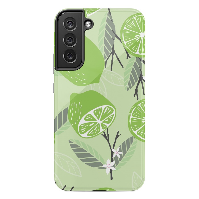 Galaxy S22 plus StrongFit Lime pattern 02 by Jelena Obradovic