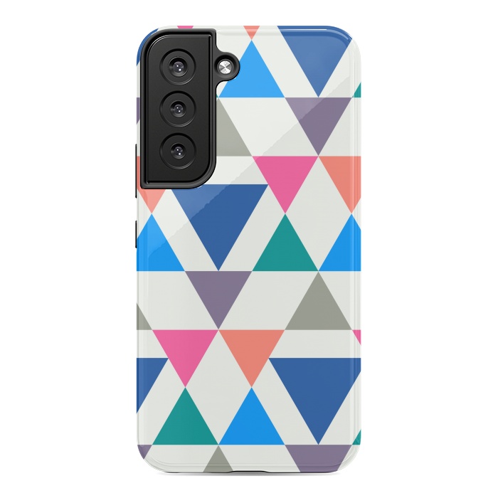 Galaxy S22 StrongFit Multicolor Repeat Triangles by TMSarts