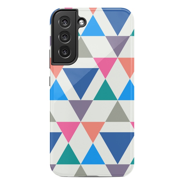 Galaxy S22 plus StrongFit Multicolor Repeat Triangles by TMSarts