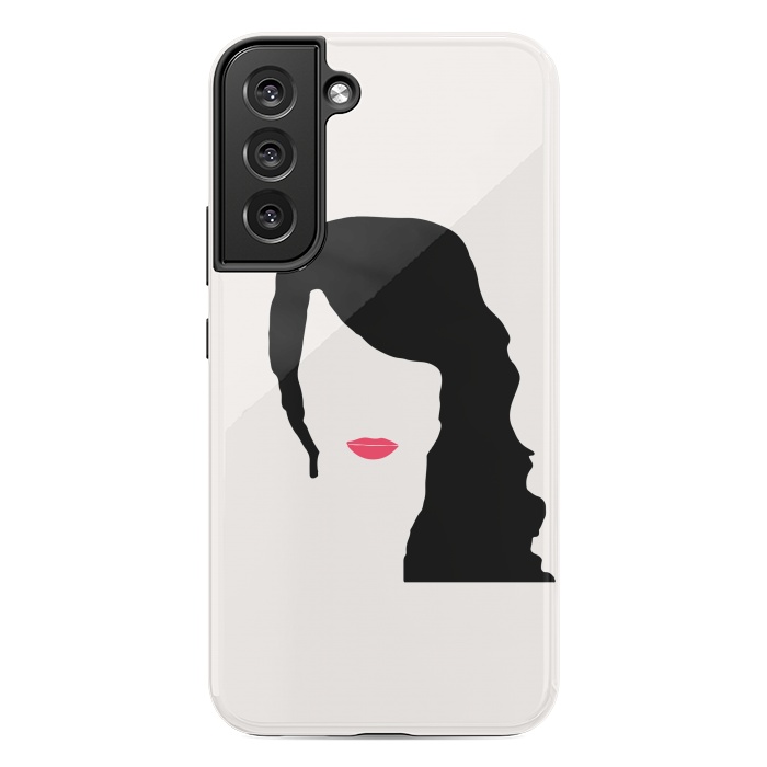 Galaxy S22 plus StrongFit Woman Face Minimal Art 03 by Creativeaxle