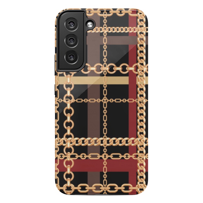 Galaxy S22 plus StrongFit Golden chains red black by MALLIKA