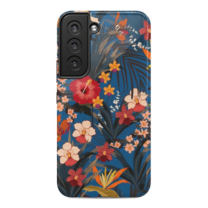 Galaxy S22 StrongFit Fashionable Tropical Environment with Deep Jungle Plants by ArtsCase