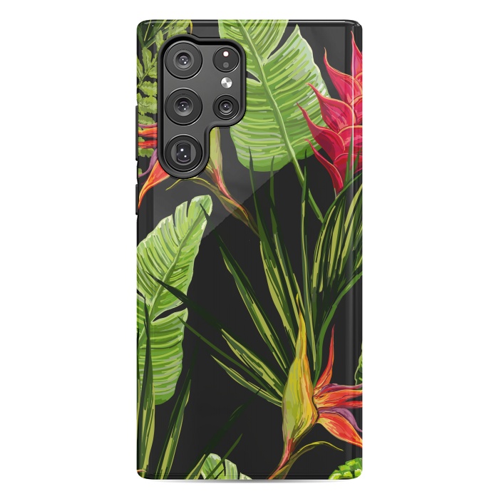 Galaxy S22 Ultra StrongFit Beautiful Vectorial Summer Floral Landscape by ArtsCase
