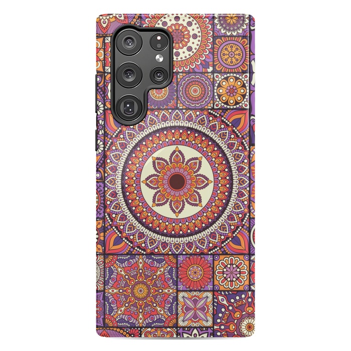 Galaxy S22 Ultra StrongFit Mandala Pattern Design with Period Decorative Elements by ArtsCase