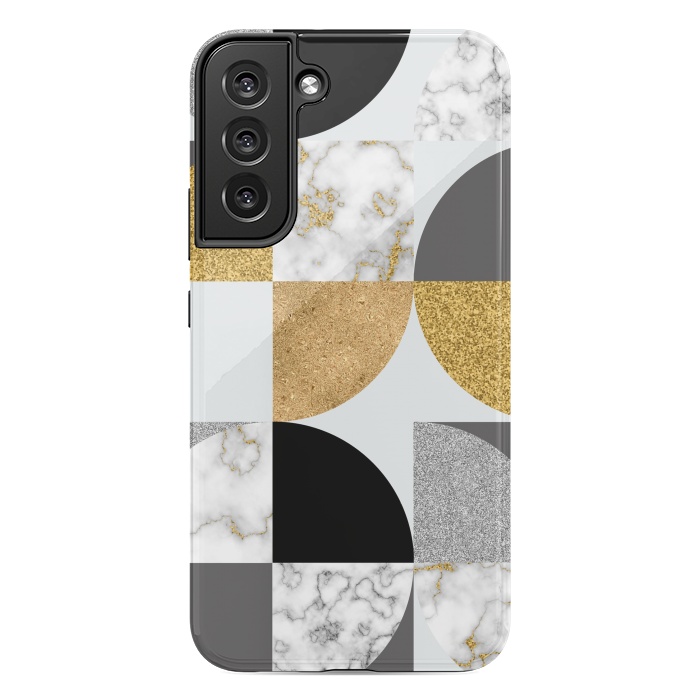 Galaxy S22 plus StrongFit Marble Geometric Pattern Semicircles by ArtsCase