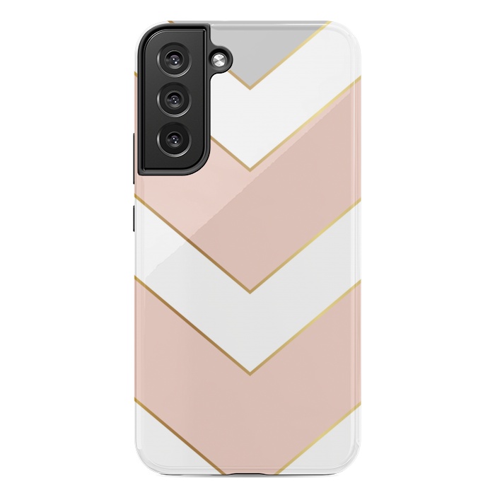 Galaxy S22 plus StrongFit Marble with Geometric Design Golden I by ArtsCase