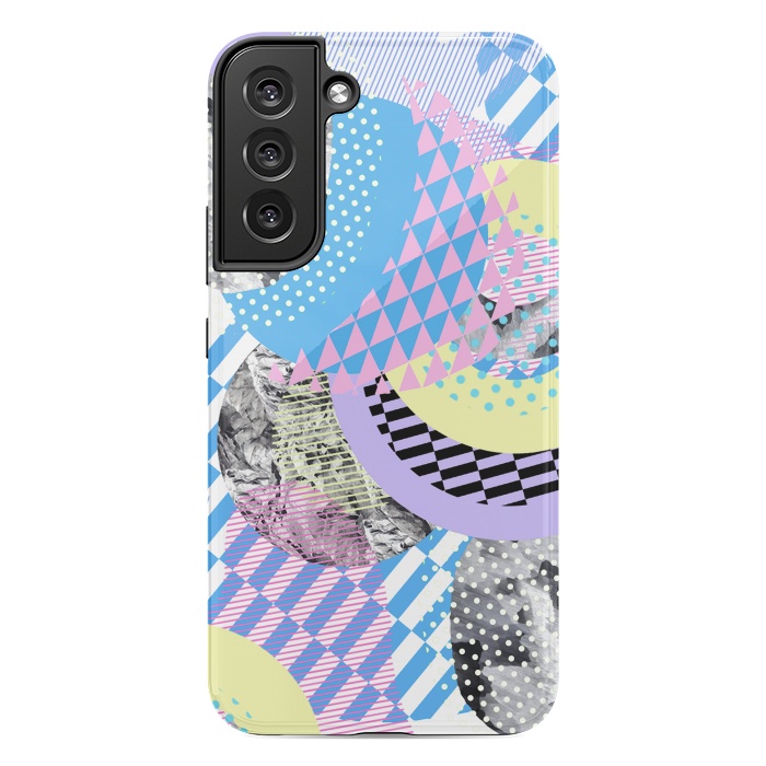 Galaxy S22 plus StrongFit Multicoloured playful pop-art collage by Oana 