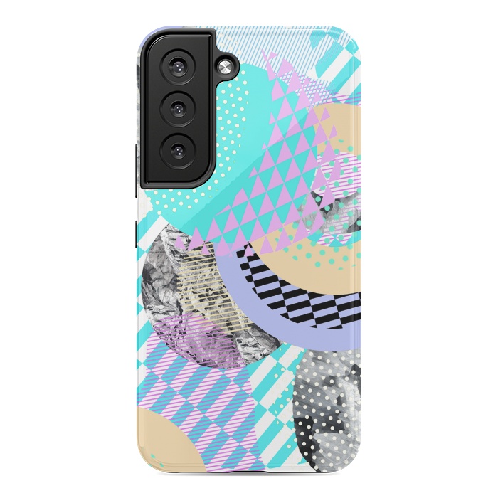 Galaxy S22 StrongFit Colorful graphic pop-art collage by Oana 