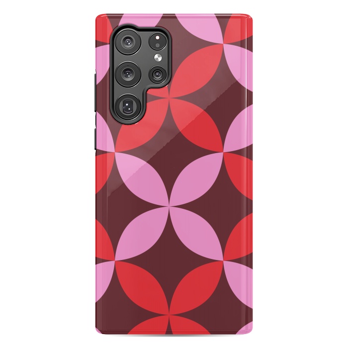 Galaxy S22 Ultra StrongFit red pink floral  by Winston