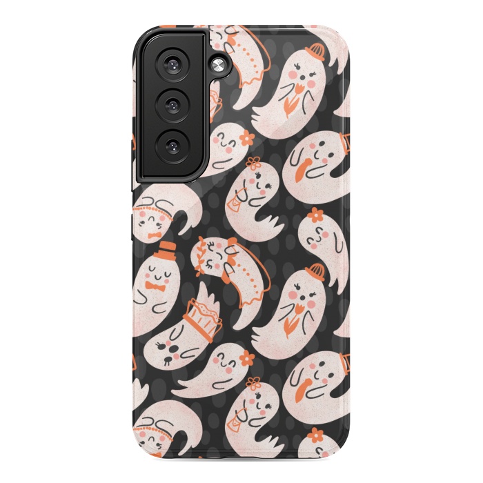 Galaxy S22 StrongFit Cute Ghost Friends by Noonday Design