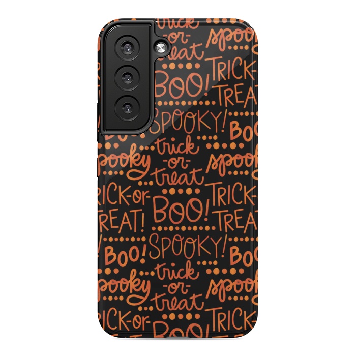 Galaxy S22 StrongFit Spooky Halloween Lettering by Noonday Design