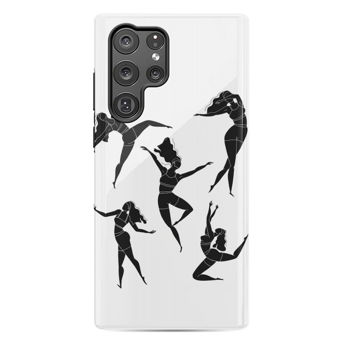 Galaxy S22 Ultra StrongFit Dance Girl Black and White by Jelena Obradovic