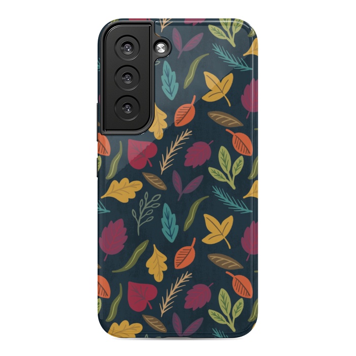 Galaxy S22 StrongFit Bold and Colorful Fall Leaves by Noonday Design