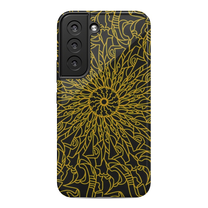 Galaxy S22 StrongFit Golden Mandala Intricate pattern by Josie