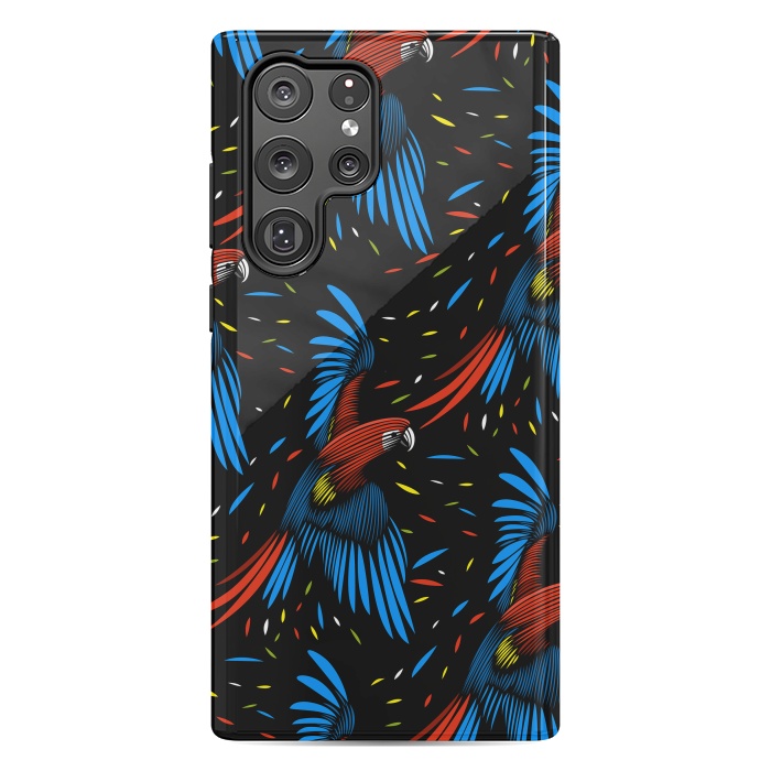 Galaxy S22 Ultra StrongFit Tribal Macaw by Alberto