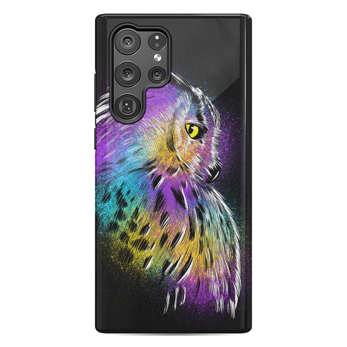 Galaxy S22 Ultra StrongFit Sketch Owl Colorful by Alberto