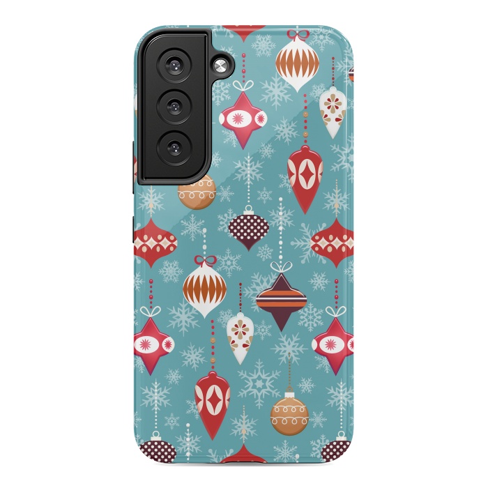 Galaxy S22 StrongFit Colorful decorated Christmas ornaments by Oana 