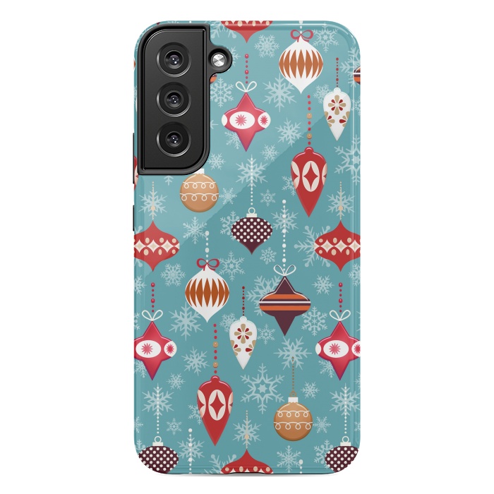 Galaxy S22 plus StrongFit Colorful decorated Christmas ornaments by Oana 