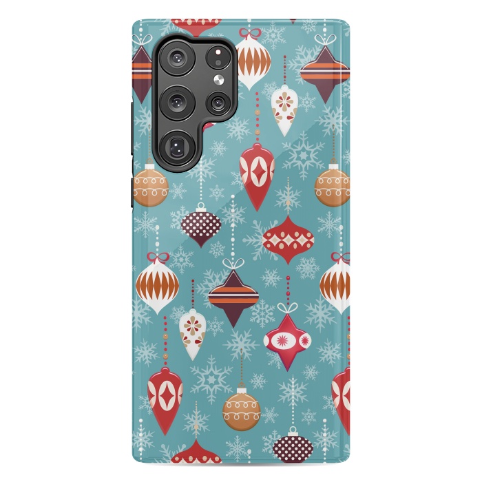 Galaxy S22 Ultra StrongFit Colorful decorated Christmas ornaments by Oana 