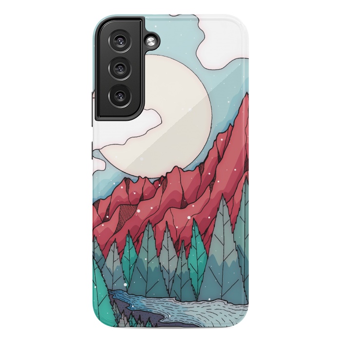 Galaxy S22 plus StrongFit The red winter mountain river by Steve Wade (Swade)