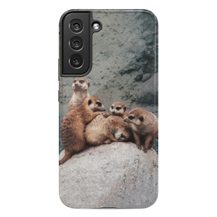 Galaxy S22 plus StrongFit Meerkat family by Laura Nagel