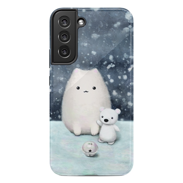 Galaxy S22 plus StrongFit Winter cat by Laura Nagel