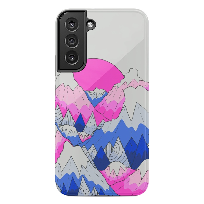 Galaxy S22 plus StrongFit The hot pink and blue peaks by Steve Wade (Swade)