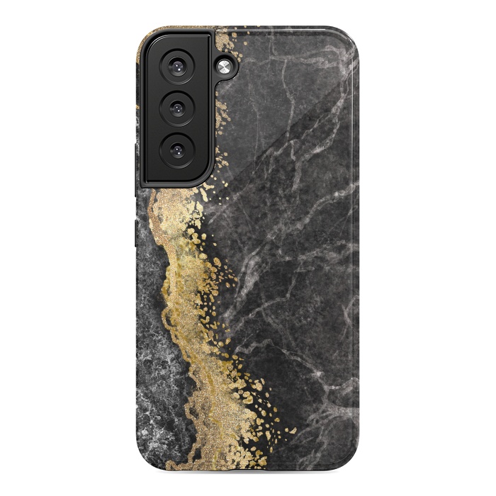 Galaxy S22 StrongFit Abstract background creative marble texture and gold leaf by ArtsCase
