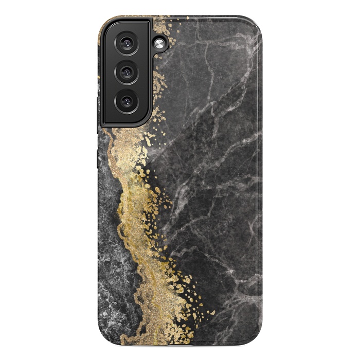 Galaxy S22 plus StrongFit Abstract background creative marble texture and gold leaf by ArtsCase