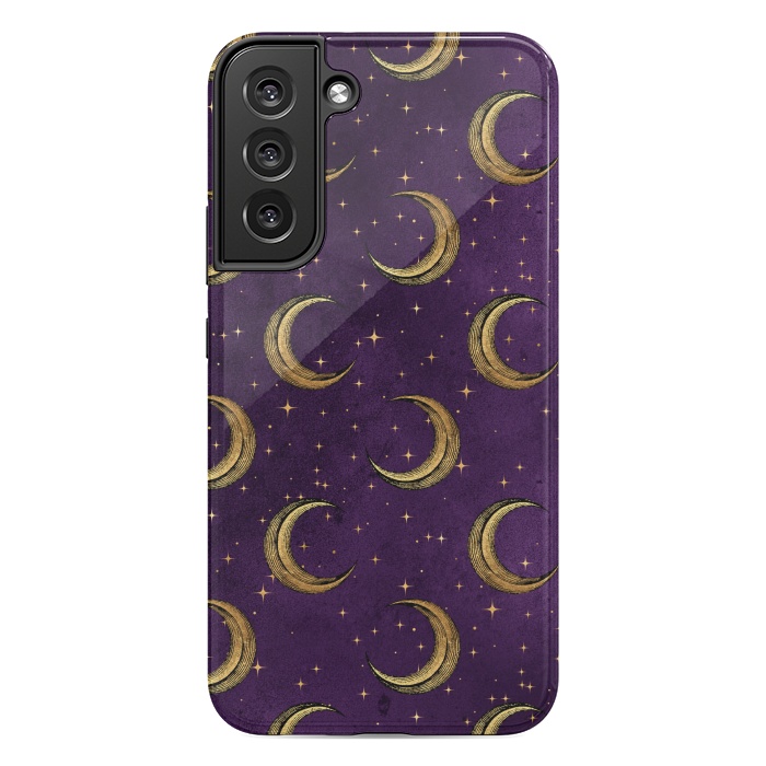 Galaxy S22 plus StrongFit gold moon in night sky by haroulita