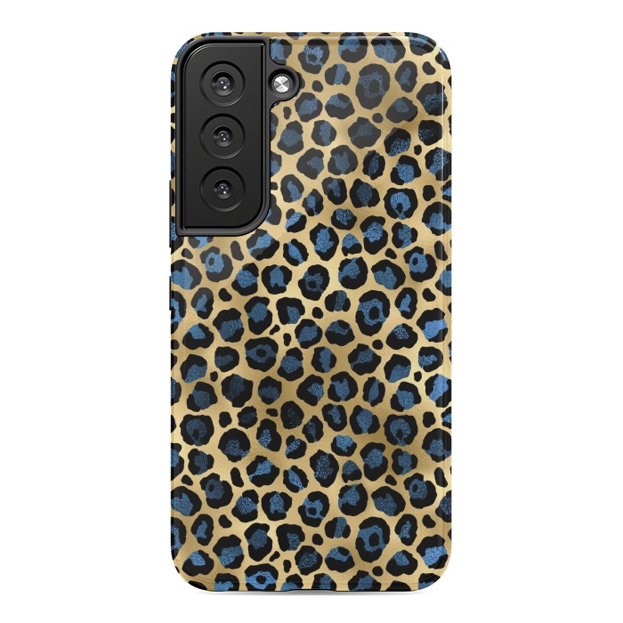Galaxy S22 StrongFit blue leopard print by haroulita