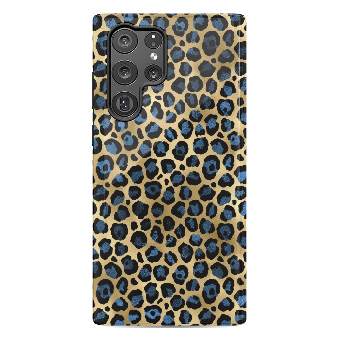 Galaxy S22 Ultra StrongFit blue leopard print by haroulita