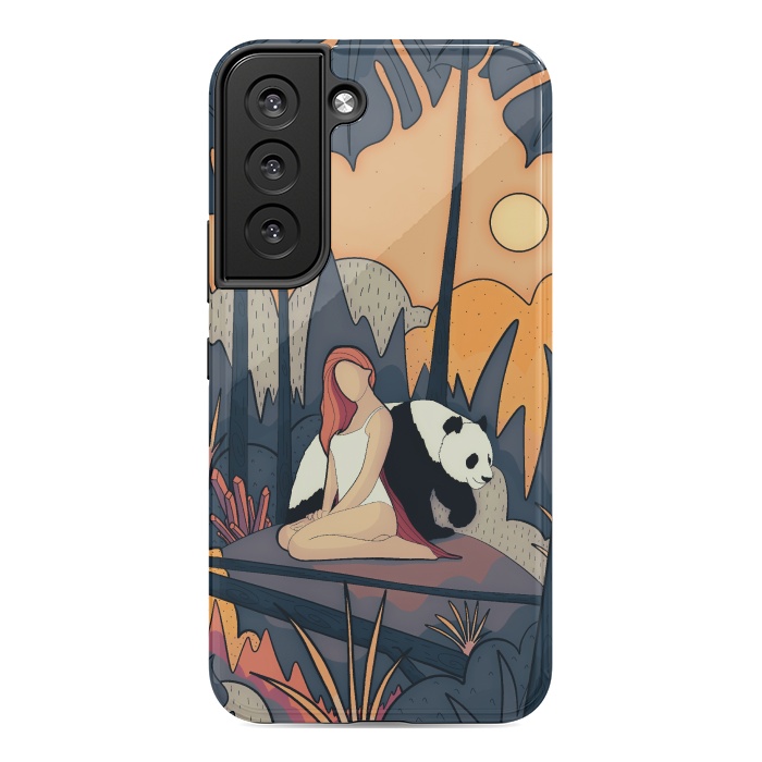 Galaxy S22 StrongFit The panda and the girl by Steve Wade (Swade)