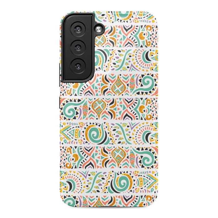 Galaxy S22 StrongFit Jungle doodles day by Pom Graphic Design