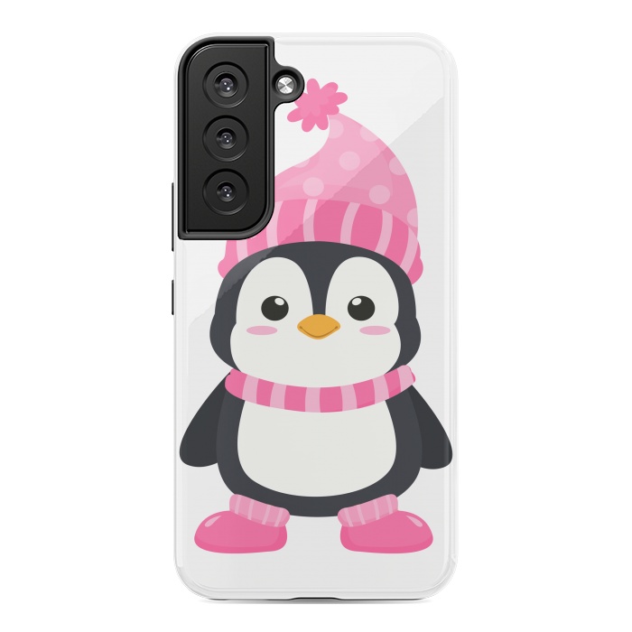 Galaxy S22 StrongFit cute pink penguin  by haroulita