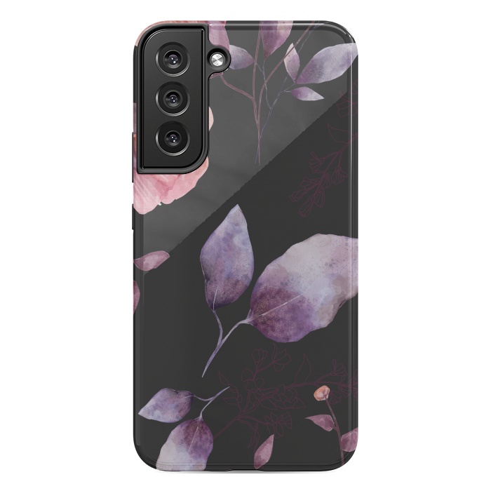 Galaxy S22 plus StrongFit rose gray flowers by haroulita