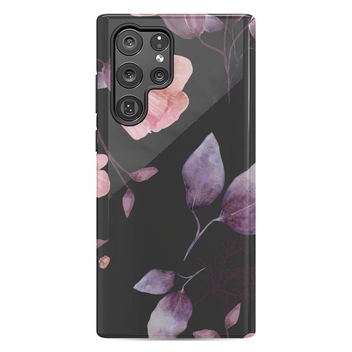 Galaxy S22 Ultra StrongFit rose gray flowers by haroulita