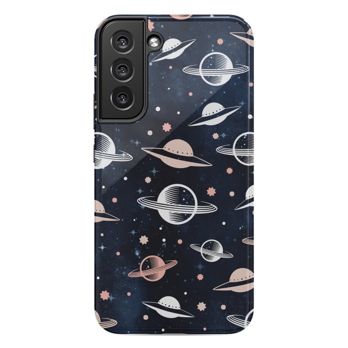 Galaxy S22 plus StrongFit Planets and stars - space pattern - celestial pattern on navy by Oana 