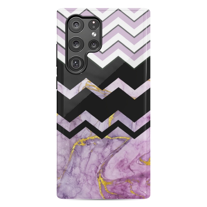 Galaxy S22 Ultra StrongFit Purple Marble  by CAS