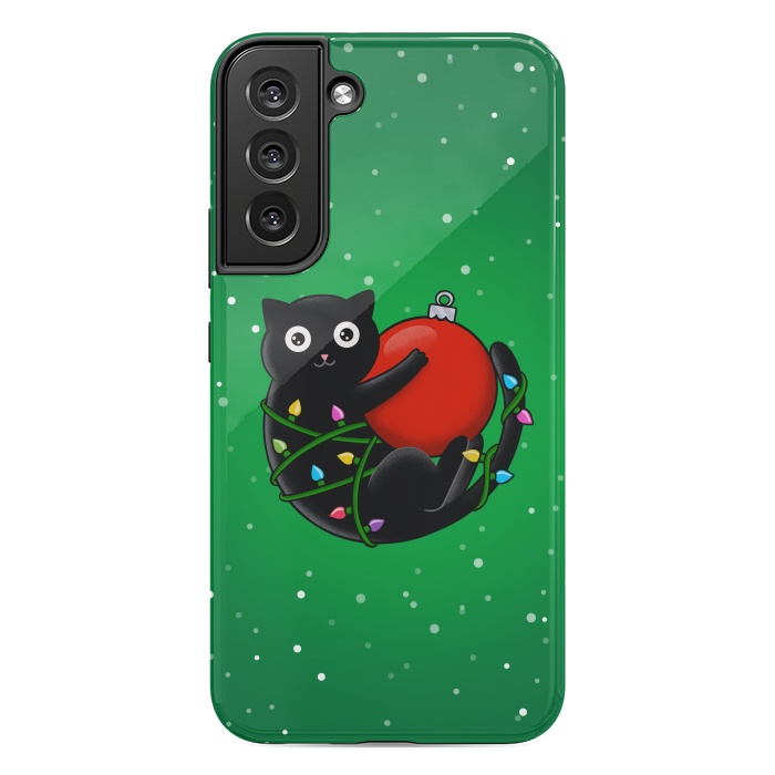 Galaxy S22 plus StrongFit Cat and christmas by Coffee Man