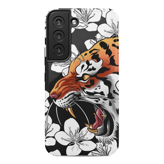 Galaxy S22 StrongFit Flowers Tiger by Alberto