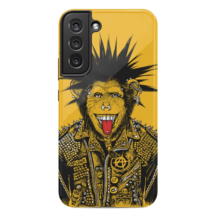 Galaxy S22 plus StrongFit Yellow punk monkey by Alberto