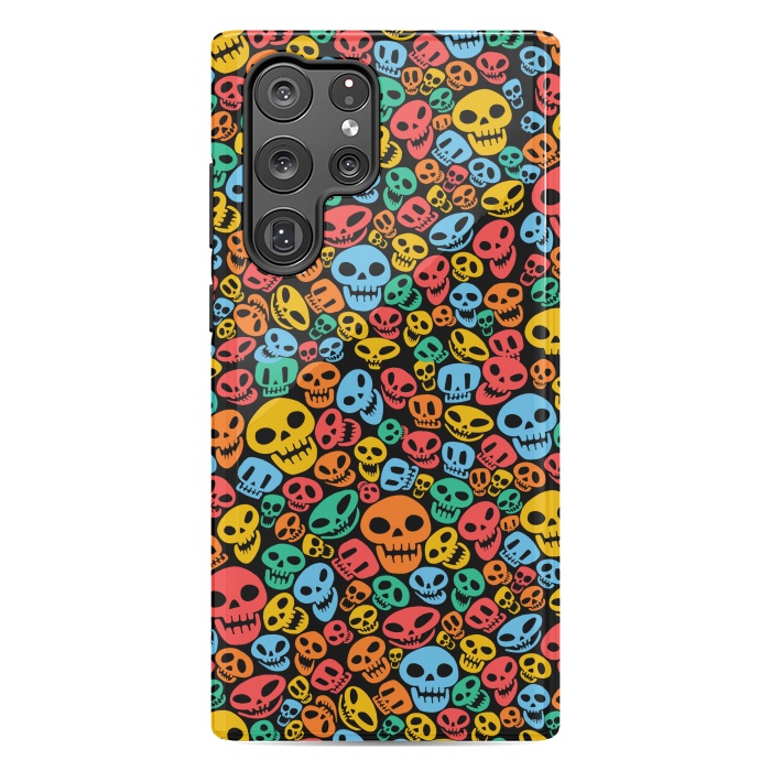 Galaxy S22 Ultra StrongFit Color Skulls by Alberto