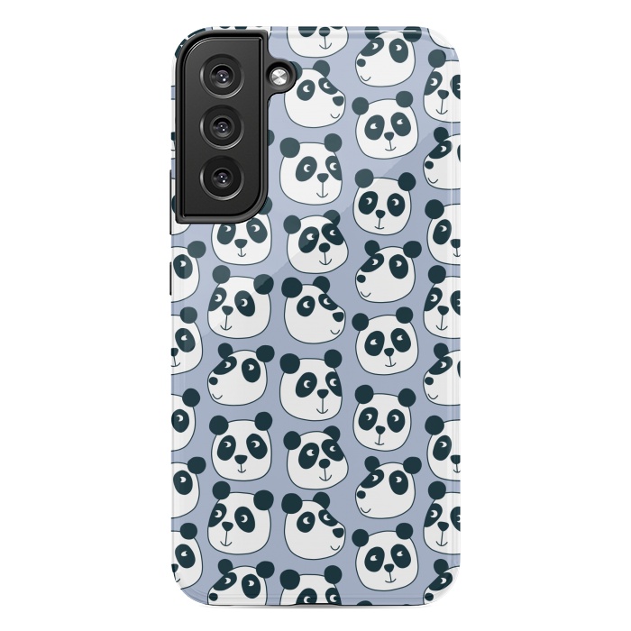 Galaxy S22 plus StrongFit Particularly Pleasant Panda Bears on Blue by Nic Squirrell