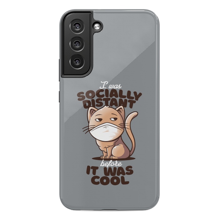 Galaxy S22 plus StrongFit Socially Distant Cat by eduely