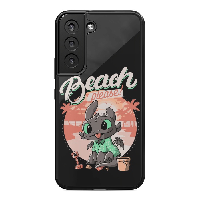 Galaxy S22 StrongFit Summer Dragon Funny Beach Please by eduely