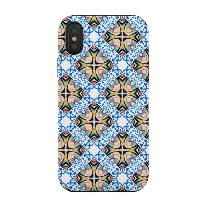 iPhone Xs / X StrongFit Mediterranean Tile by Uma Prabhakar Gokhale