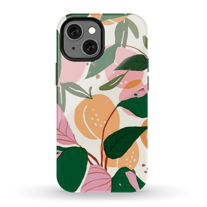 iPhone 12 mini StrongFit The Peach Garden by Uma Prabhakar Gokhale