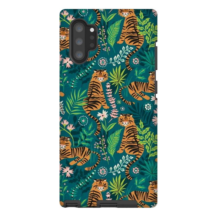 Galaxy Note 10 plus StrongFit Tigers by Laura Grant