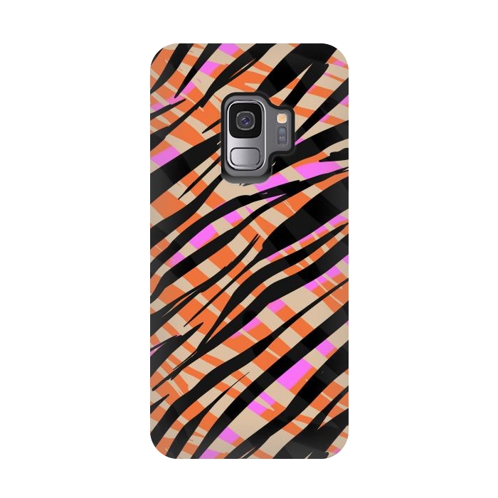 Galaxy S9 StrongFit Tiger skin by Laura Grant